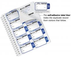 Expiring Visitor Agreement Badges Sign-In Book for Corporations