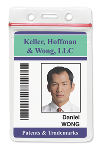 Anti-Static Clear Vinyl Vertical Badge Holder - 100 per pack