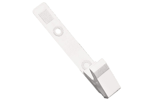 Plastic Strap Clip-White Delrin-Plastic-Knurled with Thumb-Grip-3 1/8