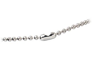 Steel Beaded Neck Chain- -Steel-Length 30