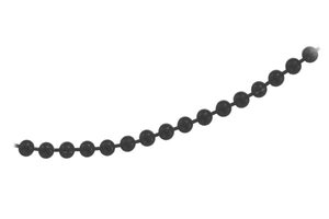 Steel Beaded Neck Chain-Black-Steel-Length 30