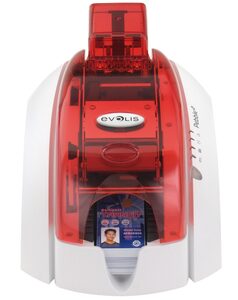 Evolis Pebble 4 Single Sided ID Card Printer with Magnetic Encoding  - Fire Red