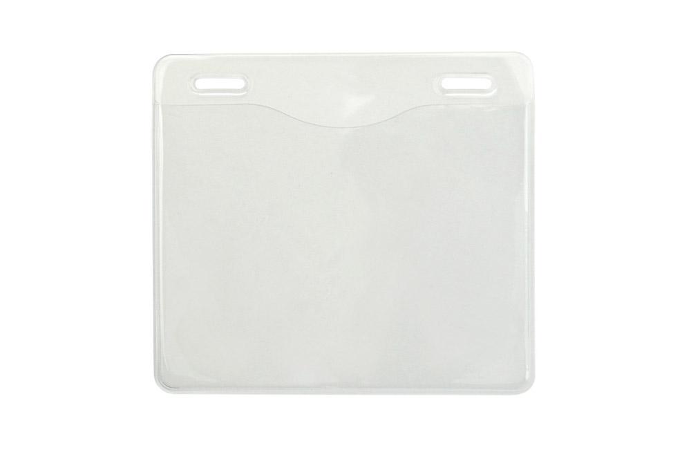 Clear Vinyl Badge Holder with 2 Slot Holes