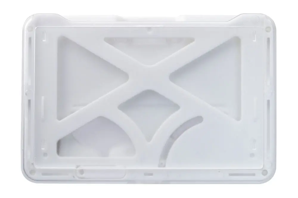 B-Holder Metallic Blue 3-Card Rigid Plastic Horizontal Holder