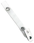 Clear Vinyl Strap Clip with 2-Hole Stainless Steel Clip (Strap size: 3-1/2