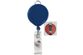 Badge Reel with Clear Vinyl Strap and Belt Clip (Colors: Blue) Badge Reel with Clear Vinyl Strap and Belt Clip (Colors: Blue)