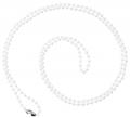 White Plastic Beaded Neck Chain, Length 30" (762mm), Bead Size 25mm