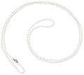 White Plastic Beaded Neck Chain (Length:  and  Length 36