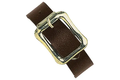 Black/Brown Luggage Strap with Brass-Plated Steel Buckle (Color: Brown)