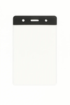 Vertical Data/Credit Card Size Holder With a Top Bar (Colors: Black)