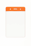 Vertical Data/Credit Card Size Holder With a Top Bar (Colors: Orange)