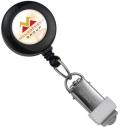 Round Badge Reel With Card Clamp And Slide Clip