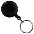 Round Badge Reel With Key Ring And Slide Clip (Color: Black) Round Badge Reel With Key Ring And Slide Clip (Color: Black)