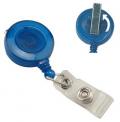 Round Badge Reel With Strap And Swivel Clip (Translucent)
