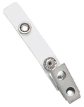 Clear Vinyl Strap Clip with 2-Hole Stainless Steel Clip (Strap size: 2-3/4