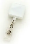 Square Max Label Reel With Strap And Slide Clip (Colors: White)