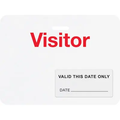 Large Slotted Badge Back (Handwritten) with Token Expiration Area and Printed "VISITOR"
