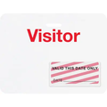 Large Slotted Badge Back (Handwritten) with Token Expiration Area and Printed "VISITOR"