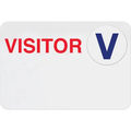 Adhesive Badge Back (Handwritten) with Spot Expiration Area and Printed "VISITOR"