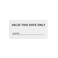 Timetoken Expiring FRONTpart Pre-Printed "Valid This Date Only"