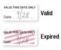 Timetoken Expiring FRONTpart Pre-Printed" Valid This Date Only" (One Day)
