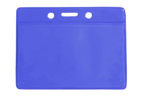 Horizontal Vinyl Badge Holder with Color Back, Data/Credit Card Size
