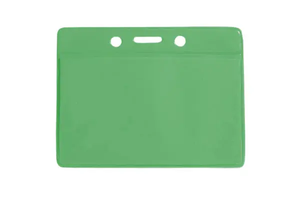 Horizontal Vinyl Badge Holder with Color Back, Data/Credit Card Size
