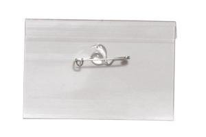 Name Tag Holder with Nickel Plated Steel Pin - 2-1/4