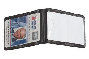 Vertical Double Pocket Badge Holder - Data/Credit Card Size