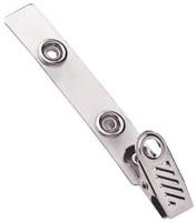 Clear Vinyl Strap Clip with 1-Hole Ribbed-Face NPS Clip
