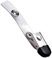 Clear Vinyl Strap Clip with 2-Hole NPS Clip & Black Rubberized Tip