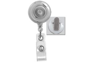 Translucent Badge Reel with Clear Vinyl Strap & Spring Clip