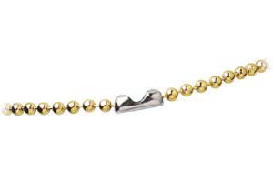 Brass-Plated Steel Beaded Neck Chain