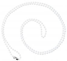 White Plastic Beaded Neck Chain, Length 30
