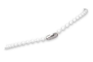 White Plastic Beaded Neck Chain, Length 36