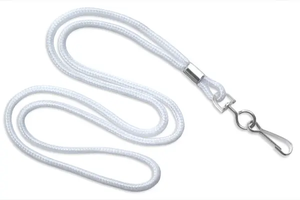 Round 1/8" (3 mm) Round Lanyard with Nickel Plated Steel Swivel Hook