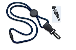 1/4" (6 mm) Lanyard with Round Slider 