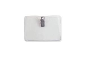 Premium Horizontal Badge Holder - Clip-On, Government Card Size