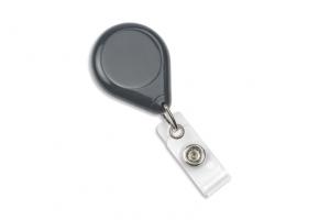 Dark Gray Premium Badge Reel With Strap And Slide Clip