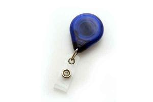 Translucent Royal Blue Premium Badge Reel With Strap And Slide Clip
