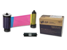IDP YMCPKO Full-color and Pearlescent panel ribbon with cleaning roller - 200 cards/roll
