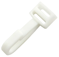 3/8" White Narrow Nylon Hook