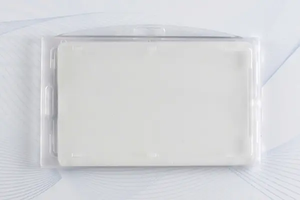 Clear Rigid Plastic Horizontal Locking 2-Card Holder