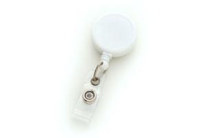 White Round Max Label Reel With Strap And Slide Clip