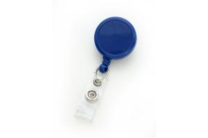 Royal Blue Round Max Label Reel With Strap Swivel Clip