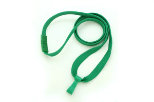 3/8" Breakaway Lanyard with Wide Plastic Hook (Color: Green)