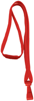 3/8" Breakaway Lanyard with Wide Plastic Hook (Color: Red)