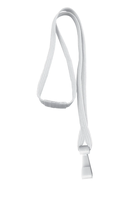 3/8" Breakaway Lanyard with Wide Plastic Hook (Color: White)