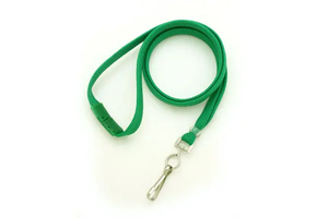 3/8" Breakaway Lanyard with Swivel Hook (Colors: Green)