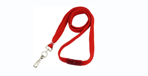 3/8" Breakaway Lanyard with Swivel Hook (Colors: Red)